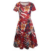 Flower Print Swing Dress with Pockets