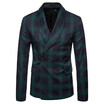 AOWOFS new mens suit fashion dark plaid mens suit mens gentleman suit jacket 9636
