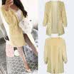 Women Long Sleeve Waterfall Sweater Cardigan Casual Jacket Coat Jumper Outwear