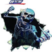 Human Skeleton Fear Body Sticker Human skeleton To Peek The Tail of The Car 3D Sticker