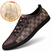 Mens Genuine Leather Casual Shoes 2018 Fashion Plaid Polka Dot Flats Mens Sneakers Shoes Mens British Wind Dress Shoes