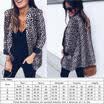 Women Slim OL Suit Casual Blazer Leopard Jacket Coat Tops Outwear Long Sleeve