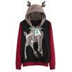 Womens Christmas Reindeer Tops Long Sleeve Pullover Casual Party Blouse T-shirt