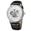AU Mens Classic Crystal Case Date Day Leather Automatic Mechanical Sport Watch