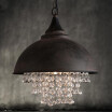 Baycheer HL424772 American country retro industrial style crystal chandelier cover luxury living room hotel club decoration lamp