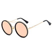 Round Luxury Sun Glasses Brand Designer Ladies Oversized Crystal Sunglasses Women Big Frame oval Mirror Sun Glasses UV400