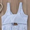 Kid Baby Girl Bowknot Romper Jumpsuit Bodysuit Trousers Outfit Clothes Overall