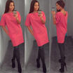 Ladies Sexy Backless Bodycon Casual Dress Party Evening 34 Sleeve Mini Dress