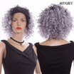 14inch Short Kinky Curly Wigs High Temperature Synthetic Lace Front Wig For Women Free Part Natual Full Black Wigs