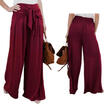 Women Casual Palazzo High Waist Career Wide Leg Culottes Trousers Loose Pants