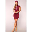 Women Hooded Sweatshirt Short Sleeve Sweater Hoodie Jumper Bodycon Mini Dress