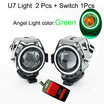 1Pair Motorcycle LED U7 Headlights 12V 125w High Brightness Motorbike spotlight Motor Driving Head Lights motor auxiliary fog lamp