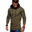 5 Pieces Fashion Men Autumn Hoodie Long Sleeve Solid Hoodie Sweatshirt T-Shirts