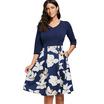 Floral Print Fit&Flare Dress with Pockets