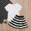 Fashion Toddler Kids Baby Girl Short Sleeve TopsSkirt Dress Outfit Clothes