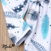 Toddler Baby Girls Kids Autumn Clothes Long Sleeve Party Feather T-Shirt Dress