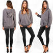 Women Sport Style Tracksuit Hoodie Sweatshirt Crop Casual Long Sleeve Top