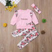 Toddler Baby Girls Floral Hoodie Tops Pants Set Casual Winter Autumn Outfits