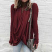 USA Plus Size Womens Cowl Neck Tops Casual T Shirt Loose Blouse Jumper Pullover