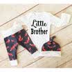 3pcs Set Infant Toddler Baby Boy Fox Tops Romper Long Pants Outfits Set Clothes