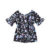 AU Newborn Baby Kids Girl Flower Romper Jumpsuit Short Sleeve Bodysuit Outfits