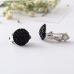 Restoring ancient ways Japan&South Korea contracted bright black ear clip clip earrings geometry nightclub jewelry wholesale