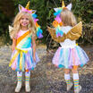 USA Unicorn Kids Baby Girl TopsTutu Skirt Party Dress Clothes Outfit Halloween