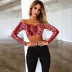 Fashion Sexy Womens Cold Shoulder Sleeve Casual Snake Skin T-Shirts Tops Blouse