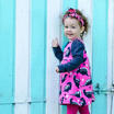 AU Cotton Dinosaur Newborn Kids Baby Girl Dress Sundress Headband Casual Clothes