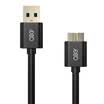 QIC MCR3-B10 Micro USB30 charging data cable round 1 meter black