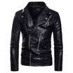 AOWOFS autumn new European&American style mens locomotive multi-zip leather jacket large size leather jacket B028