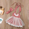 AU Kids Baby Flower Girl Dress Lace Floral Tulle Party Bridesmaid Dress Sundress
