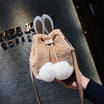 AU Women Rabbit Fur Crossbody Shoulder Bag Tote Purse Ladies Messenger Satchel