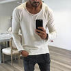 Mens Slim Fit O Neck Long Sleeve Muscle Tee T-shirt Casual Tops Blouse UK