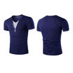 Mens Short Sleeve T Shirt Slim Fit Casual Blouse Tops Summer Clothing Muscle Tee