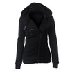 Basic Jackets Jacket Women Fashion Women Coat Diagonal Zipper Hooded Sweater Casual Dress
