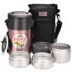 Taifu high TAFUCO insulation lunch box 3 layer 304 stainless steel adult children&39s insulation barrels men&women portable free heating lunch box lunch box T-0047 peach pink 15L