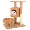 Huayuan pet hoopet small claw printed small cat climbing frame cat scratching cat toys cat litter cat tree cats catwalks gazebo Beige