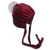 Baby Hat Large Pom Bobble Tie Up Winter Knitted Warm Boy Girl Beanie Hat Ski Cap