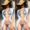 Women Push-up Padded Bra Bandage Bikini Set Swimsuit Triangle Swimwear Bathing