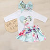 Newborn Kid Baby Girls Floral Clothes Jumpsuit Romper Bodysuit Skirt Outfits Set
