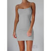 Sexy Women Solid Strap Sleeveless Stretchy Hip Bodycon Mini Short Club Dresses
