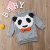 Toddler Kids Baby Girls Party Long Sleeve Cartoon Panda Dress Casual Clothes