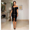 Women Winter Velet Bodycon Sexy Clubwear Party Evening Cocktail Pencil Dress New