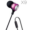 Arrivals JBMMJ X9 In Ear Earphone Metal Stereo In-ear Headphones Headset Auriculars 4 Colors With Microphone