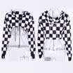 Women Hoodie Sexy Gothic Punk Crop Top Hooded Sweatshirt Sweater Pullover Jumper