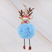Cute Christmas Gift Deer Keychain for Women Pom Pom Ball Keychains