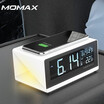 MOMAX Apple Wireless Charger Digital Alarm Clock Wireless Charging Block White for iPhoneXsMaxXRX8Plus etc