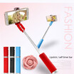 NeillieN Selfie stickLine-controlled self-timer rod mini-phone self-timer rod one-piece ABS telescopic rodMobile phone selfie