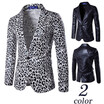 AOWOFS Mens Suit Fashion Leopard Print Blazer Groomsmen Dress Costume X963